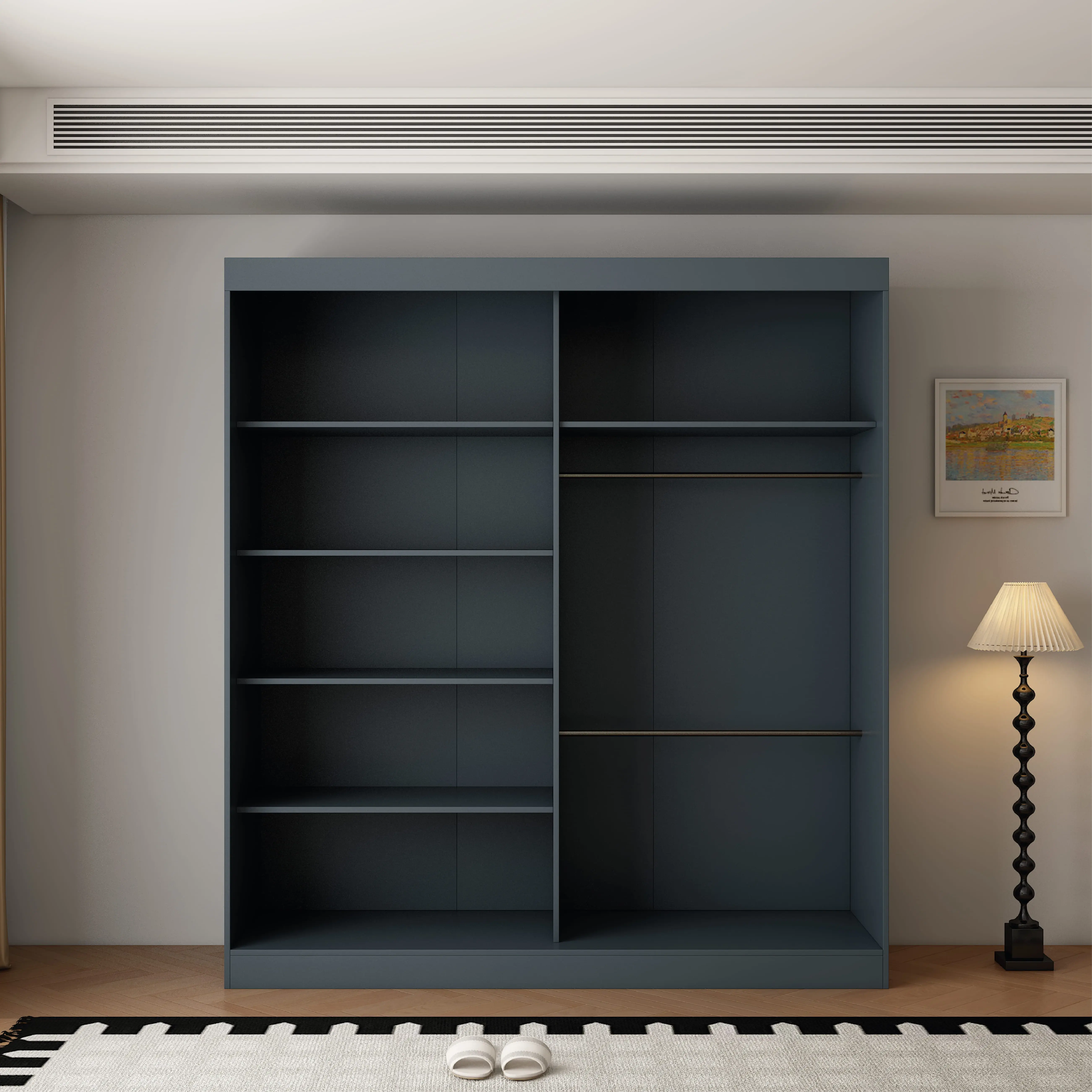 Berlin 2 Door Dark Grey 200CM  sliding wardrobe