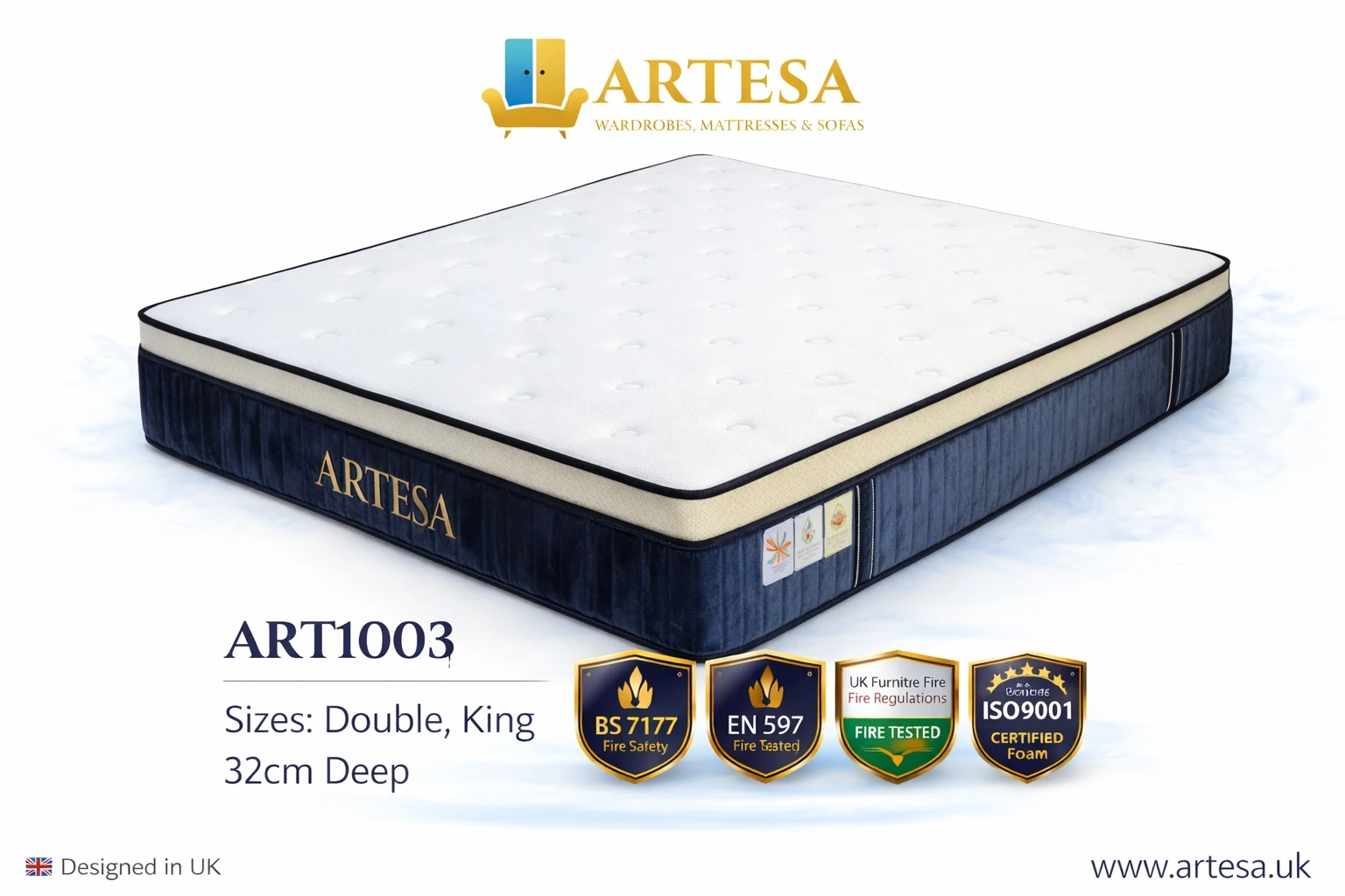 Artesa Soul Medium‑Firm Euro Top  King Size Mattress