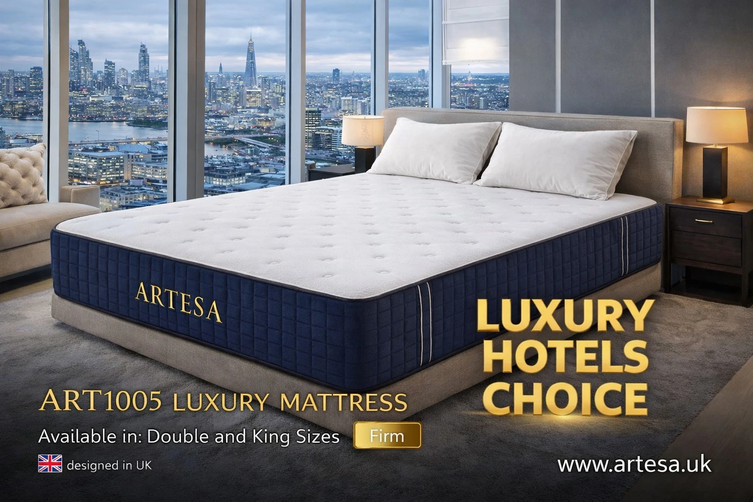 Artesa Royal King Size Mattress – Tight Top Firm Support