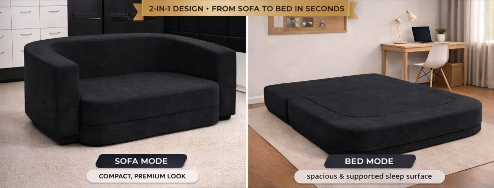 Emma Sofa Bed - Black